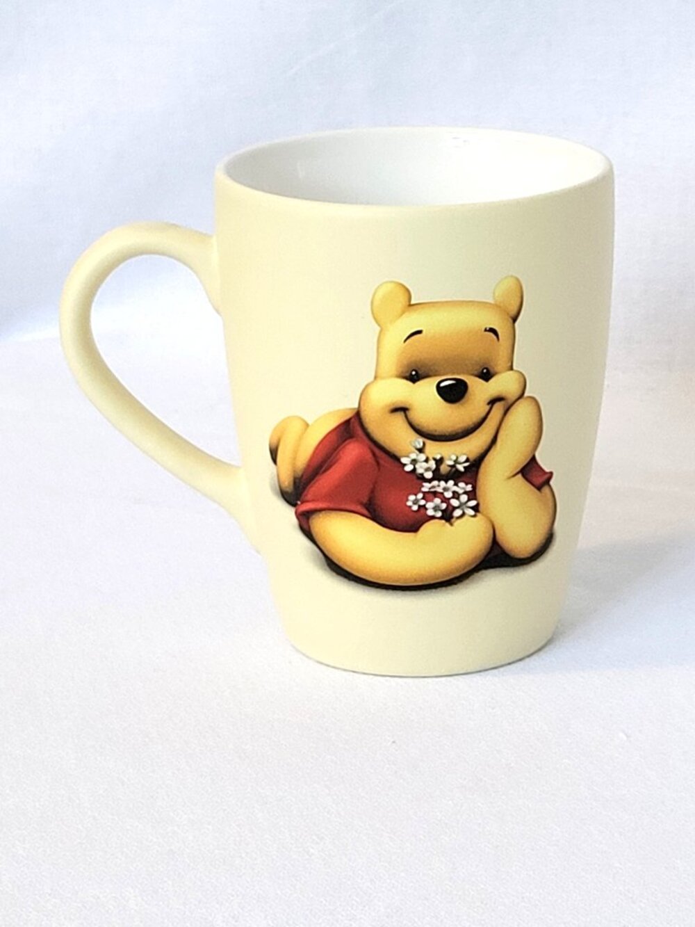 Vintage Disney Store Winnie The Pooh Mug Flowers Yellow Oversized